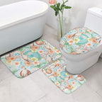 Australia Pink Cockatoo Aboriginal Art Bathroom Set Tropical Hibiscus Floral Style