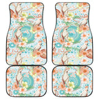 Australia Pink Cockatoo Aboriginal Art Car Mats Tropical Hibiscus Floral Style