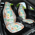 Australia Pink Cockatoo Aboriginal Art Car Seat Cover Tropical Hibiscus Floral Style