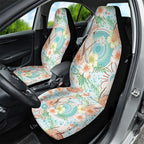 Australia Pink Cockatoo Aboriginal Art Car Seat Cover Tropical Hibiscus Floral Style