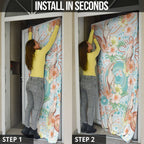 Australia Pink Cockatoo Aboriginal Art Door Cover Tropical Hibiscus Floral Style