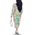 Australia Pink Cockatoo Aboriginal Art Family Matching Off The Shoulder Long Sleeve Dress and Hawaiian Shirt Tropical Hibiscus Floral Style