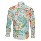 Australia Pink Cockatoo Aboriginal Art Family Matching Off Shoulder Maxi Dress and Hawaiian Shirt Tropical Hibiscus Floral Style
