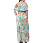 Australia Pink Cockatoo Aboriginal Art Family Matching Off Shoulder Maxi Dress and Hawaiian Shirt Tropical Hibiscus Floral Style