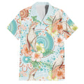 Australia Pink Cockatoo Aboriginal Art Family Matching Puletasi and Hawaiian Shirt Tropical Hibiscus Floral Style