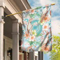 Australia Pink Cockatoo Aboriginal Art Garden Flag Tropical Hibiscus Floral Style