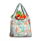 Australia Pink Cockatoo Aboriginal Art Grocery Bag Tropical Hibiscus Floral Style