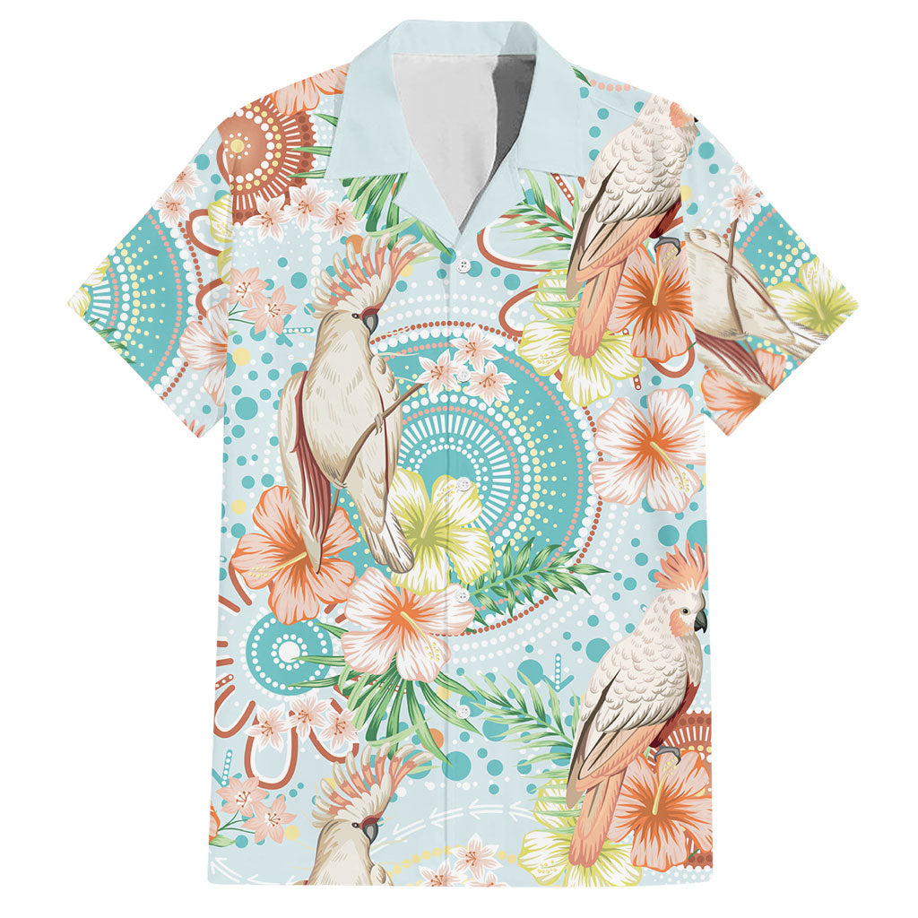 Australia Pink Cockatoo Aboriginal Art Hawaiian Shirt Tropical Hibiscus Floral Style