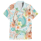 Australia Pink Cockatoo Aboriginal Art Hawaiian Shirt Tropical Hibiscus Floral Style