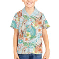 Australia Pink Cockatoo Aboriginal Art Kid Hawaiian Shirt Tropical Hibiscus Floral Style