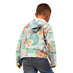 Australia Pink Cockatoo Aboriginal Art Kid Hoodie Tropical Hibiscus Floral Style