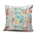 Australia Pink Cockatoo Aboriginal Art Pillow Cover Tropical Hibiscus Floral Style