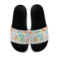 Australia Pink Cockatoo Aboriginal Art Slide Sandals Tropical Hibiscus Floral Style