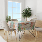 Australia Pink Cockatoo Aboriginal Art Tablecloth Tropical Hibiscus Floral Style