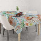 Australia Pink Cockatoo Aboriginal Art Tablecloth Tropical Hibiscus Floral Style