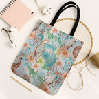 Australia Pink Cockatoo Aboriginal Art Tote Bag Tropical Hibiscus Floral Style