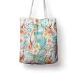 Australia Pink Cockatoo Aboriginal Art Tote Bag Tropical Hibiscus Floral Style
