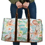 Australia Pink Cockatoo Aboriginal Art Travel Bag Tropical Hibiscus Floral Style
