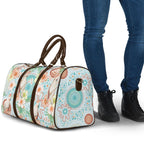 Australia Pink Cockatoo Aboriginal Art Travel Bag Tropical Hibiscus Floral Style