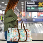 Australia Pink Cockatoo Aboriginal Art Travel Bag Tropical Hibiscus Floral Style