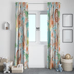 Australia Pink Cockatoo Aboriginal Art Window Curtain Tropical Hibiscus Floral Style