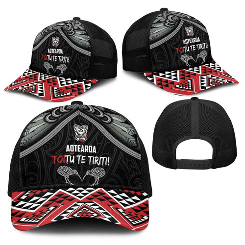Aotearoa Toitu Te Tiriti Waitangi Baseball Net Cap Proud To Be Maori - Aussie Hoodie