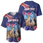 Personalised Australia Kangaroo Koala Baseball Jersey Aussie Flag Inspired