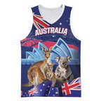 Personalised Australia Kangaroo Koala Basketball Jersey Aussie Flag Inspired