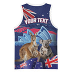 Personalised Australia Kangaroo Koala Basketball Jersey Aussie Flag Inspired