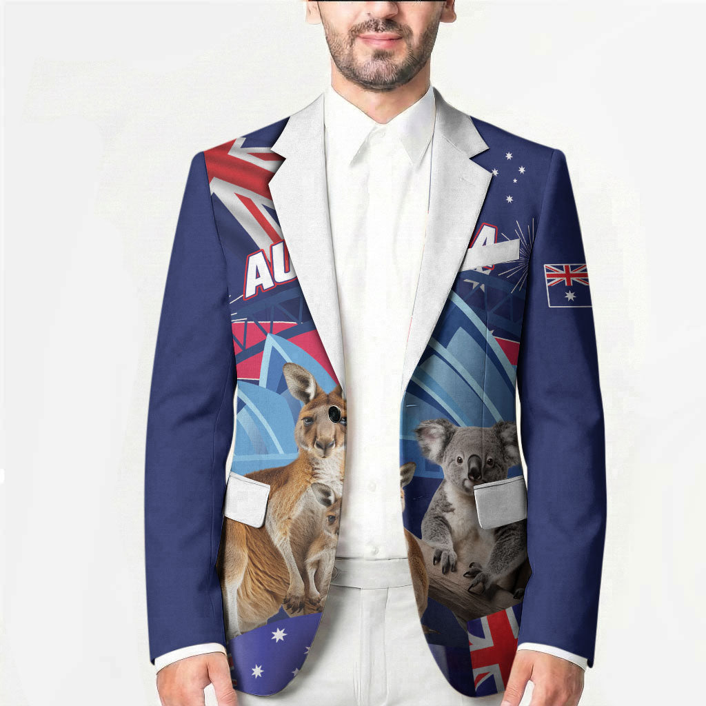 Personalised Australia Kangaroo Koala Blazer Aussie Flag Inspired