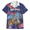 Personalised Australia Kangaroo Koala Hawaiian Shirt Aussie Flag Inspired