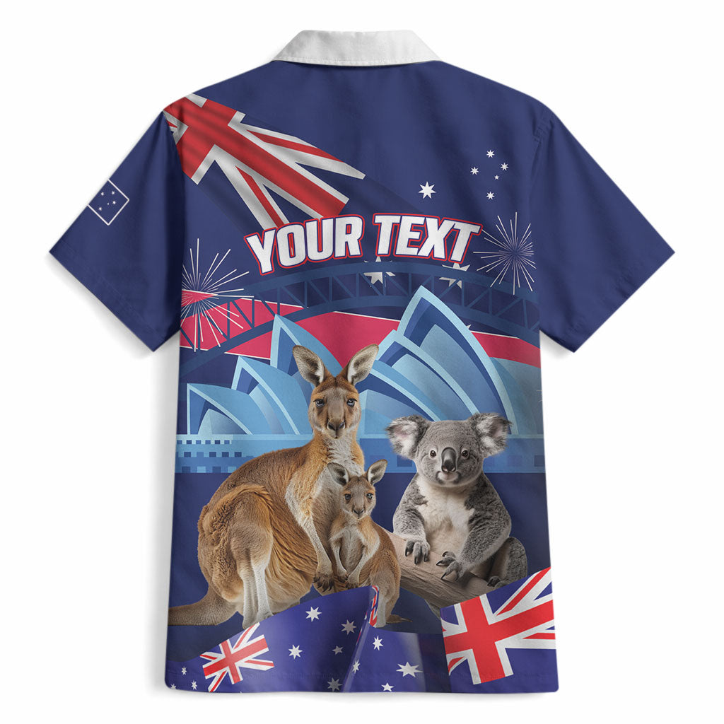 Personalised Australia Kangaroo Koala Hawaiian Shirt Aussie Flag Inspired