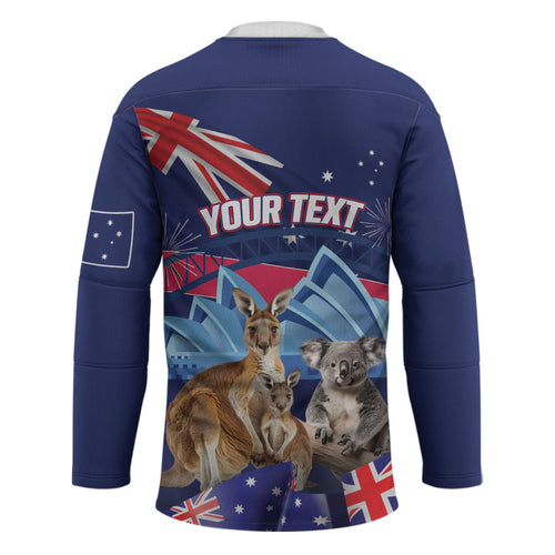 Personalised Australia Kangaroo Koala Hockey Jersey Aussie Flag Inspired