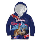 Personalised Australia Kangaroo Koala Kid Hoodie Aussie Flag Inspired