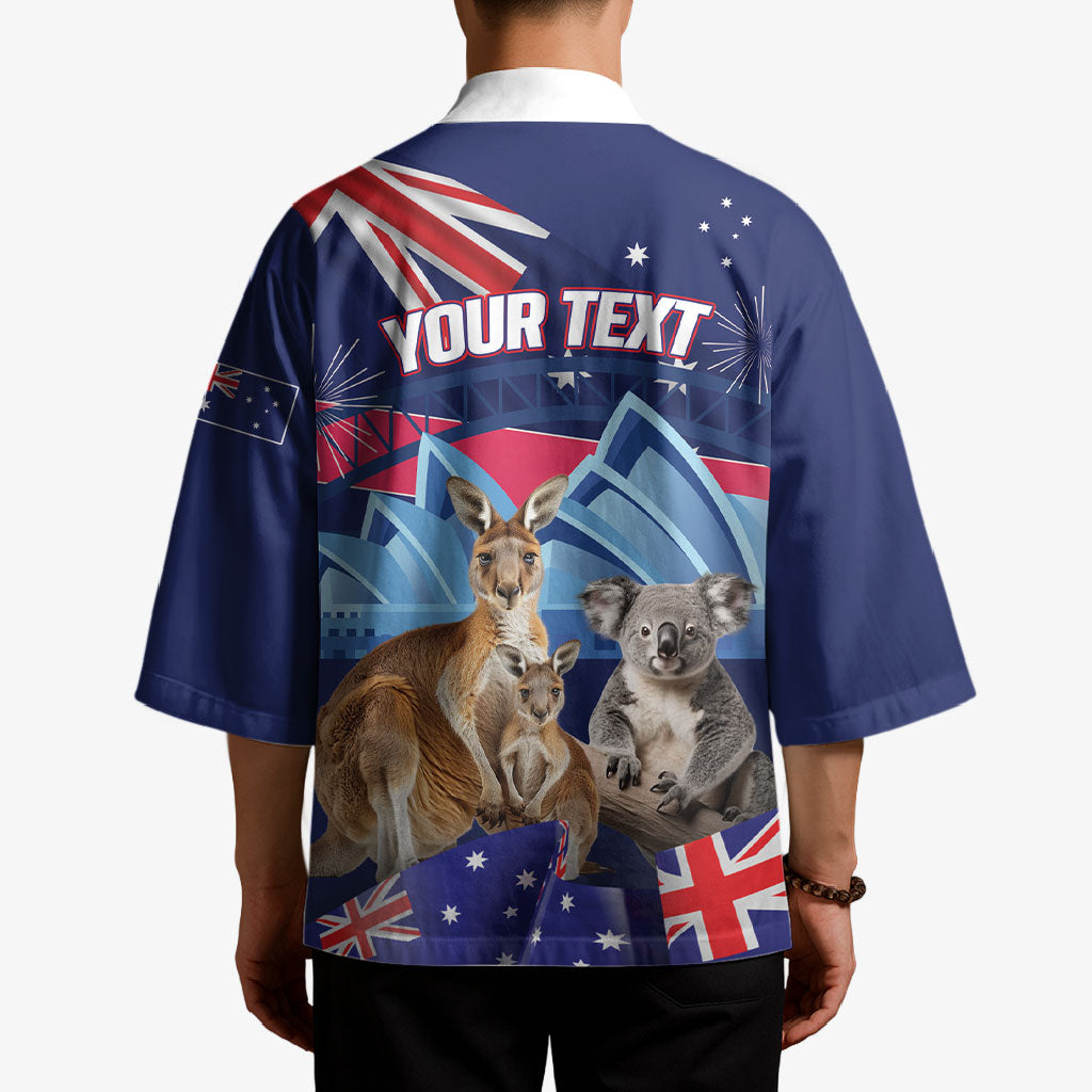 Personalised Australia Kangaroo Koala Kimono Aussie Flag Inspired