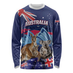Personalised Australia Kangaroo Koala Long Sleeve Shirt Aussie Flag Inspired