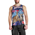Personalised Australia Kangaroo Koala Men Tank Top Aussie Flag Inspired