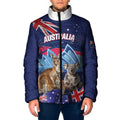 Personalised Australia Kangaroo Koala Padded Jacket Aussie Flag Inspired