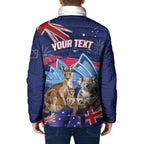 Personalised Australia Kangaroo Koala Padded Jacket Aussie Flag Inspired