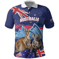 Personalised Australia Kangaroo Koala Polo Shirt Aussie Flag Inspired