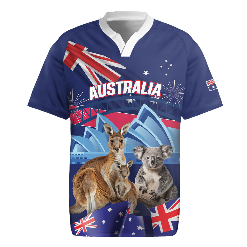 Personalised Australia Kangaroo Koala Rugby Jersey Aussie Flag Inspired
