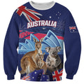 Personalised Australia Kangaroo Koala Sweatshirt Aussie Flag Inspired
