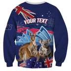 Personalised Australia Kangaroo Koala Sweatshirt Aussie Flag Inspired