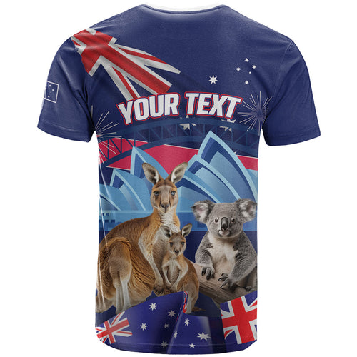 Personalised Australia Kangaroo Koala T Shirt Aussie Flag Inspired