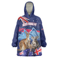 Personalised Australia Kangaroo Koala Wearable Blanket Hoodie Aussie Flag Inspired