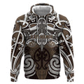 Personalised Maori Kati Mamoe Hoodie Silver Fern Kowhaiwhai Art