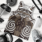Personalised Maori Kati Mamoe Men Tank Top Silver Fern Kowhaiwhai Art