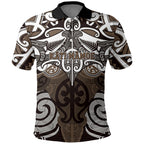 Personalised Maori Kati Mamoe Polo Shirt Silver Fern Kowhaiwhai Art