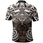 Personalised Maori Kati Mamoe Polo Shirt Silver Fern Kowhaiwhai Art