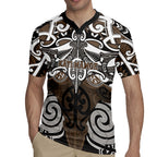 Personalised Maori Kati Mamoe Rugby Jersey Silver Fern Kowhaiwhai Art